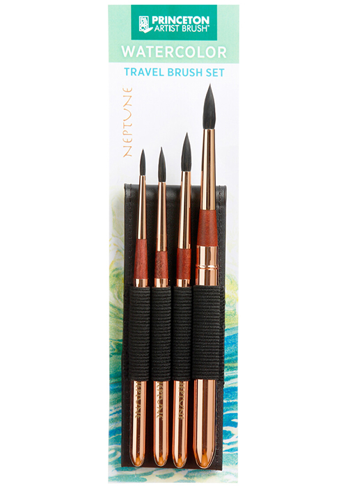 Princeton Neptune Pro Synthetic Squirrel - Travel Watercolour Brush Set