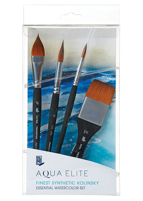 Princeton Aqua Elite Pro Watercolour Brushes - Set of 4