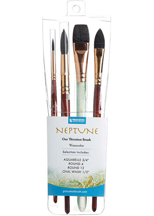 Princeton Neptune Pro Synthetic Squirrel - Brush Set of 4