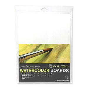 Crescent Cold-Press Watercolour Boards  9 x 12 in.  3 Pack