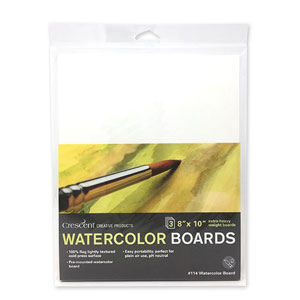 Crescent Cold-Press Watercolour Boards  8 x 10 in.  3 Pack