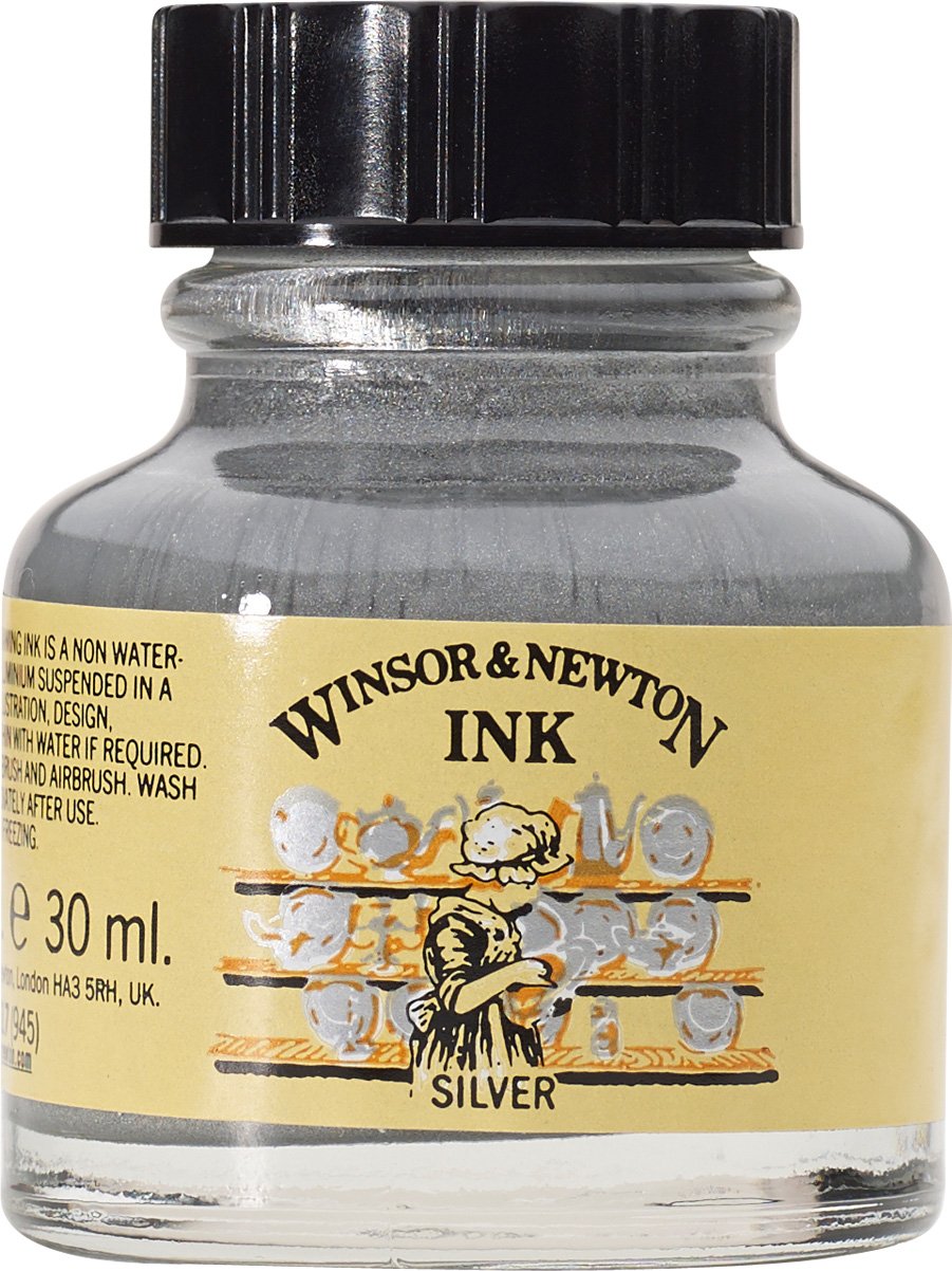 Winsor & Newton Drawing Ink  30mL  Silver