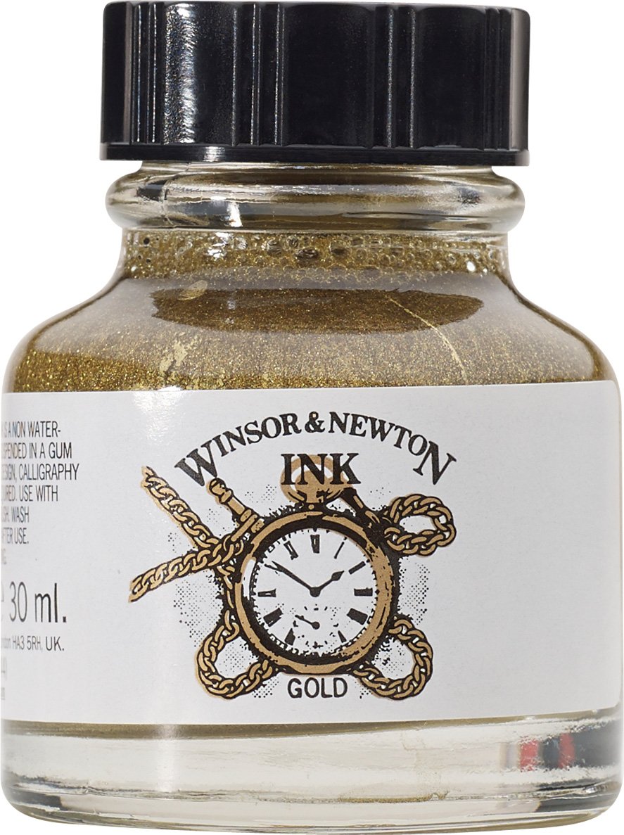 Winsor & Newton Drawing Ink  30mL  Gold