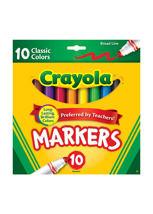 Crayola Original Markers - 10 Pack Broad