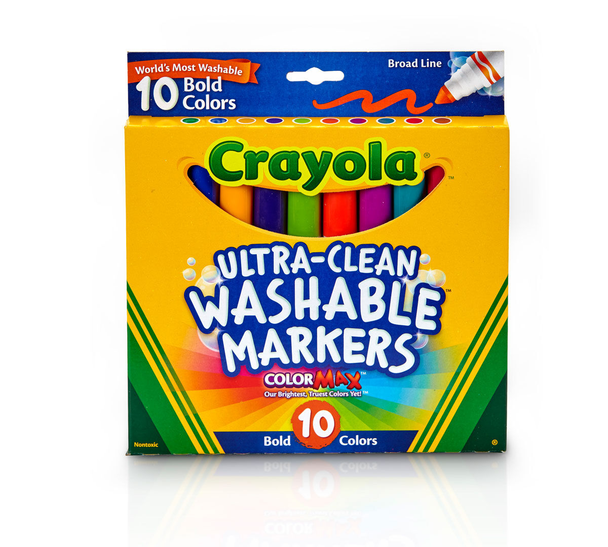 Crayola Washable Broadline Marker Set - Set of 64, Broadline, Window, and  Gel Markers