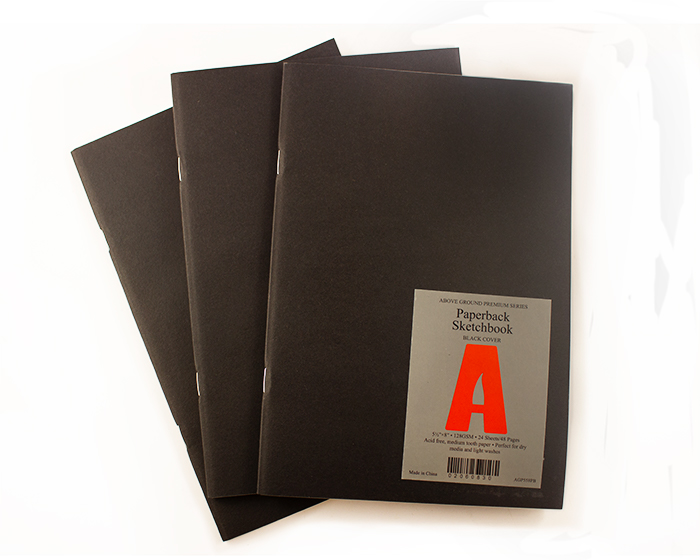 Above Ground Premium Paperback Sketchbook - Black 5.5 x 8 in.