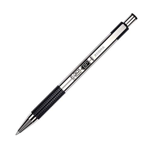 Above Ground Art Supplies Zebra F 301 Retractable Steel Pen Black