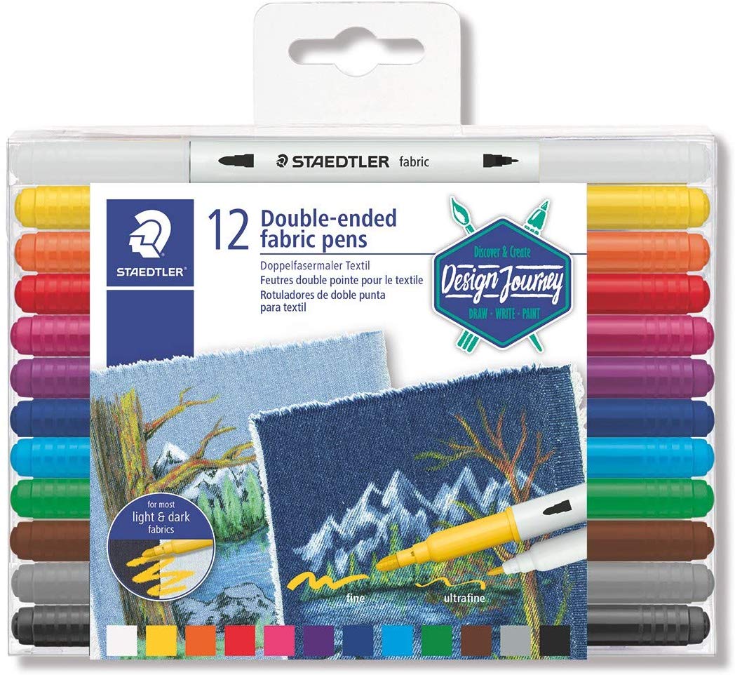 Staedtler Double-ended Fabric Markers - Set of 12