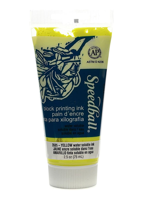 Speedball Water-Soluble Block Ink - Process Yellow 2.5oz