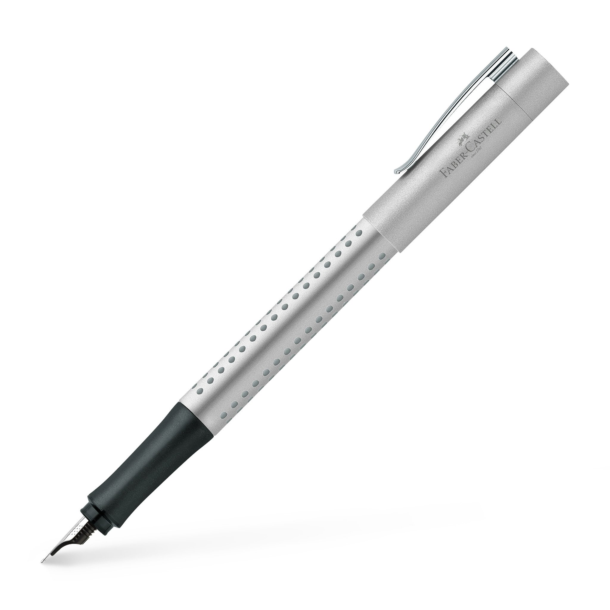 Faber Castell Grip Fountain Pen - Silver Fine