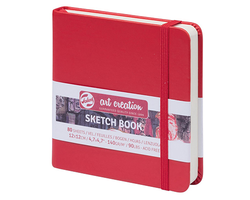 Talens Art Creation Sketchbook - Red - 4.7 x 4.7" - Square 