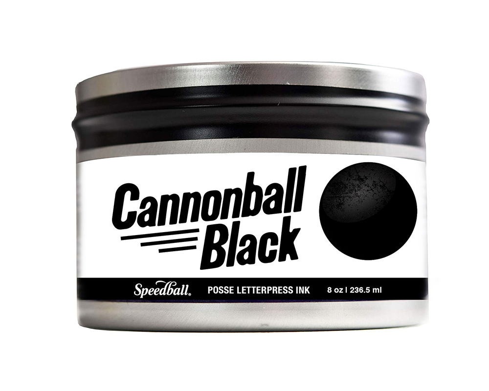 Speedball Print Posse Letterpress Ink - 8oz - Cannonball Black