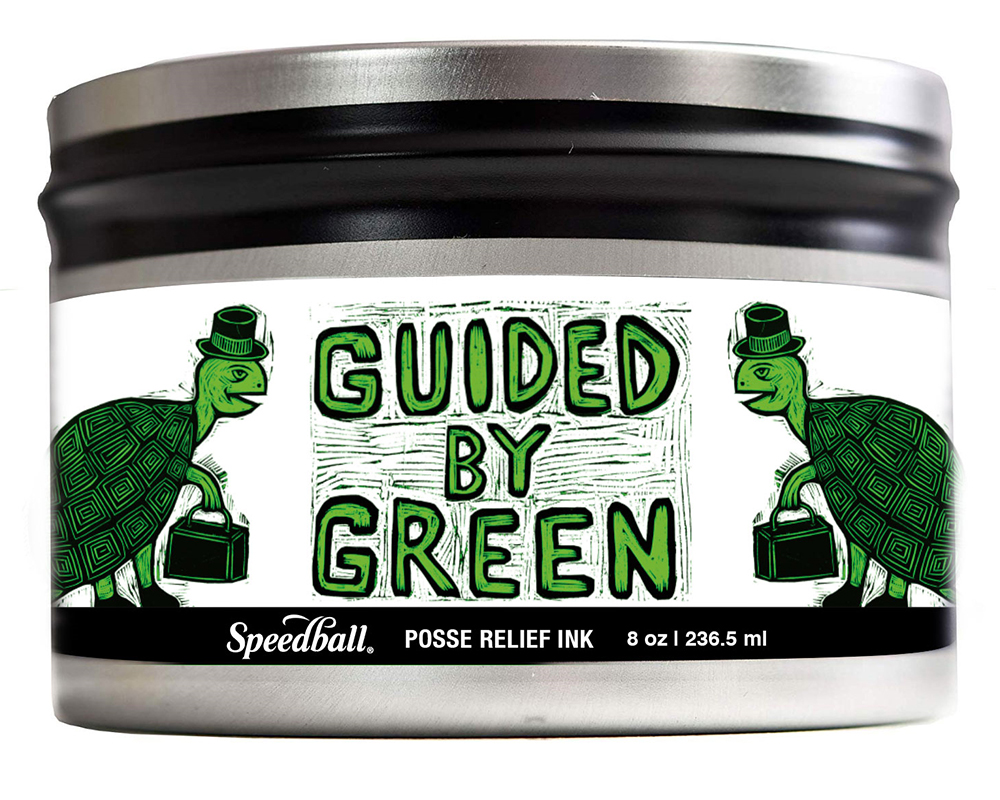 Speedball Print Posse Relief Ink - Guided by Green - 8oz