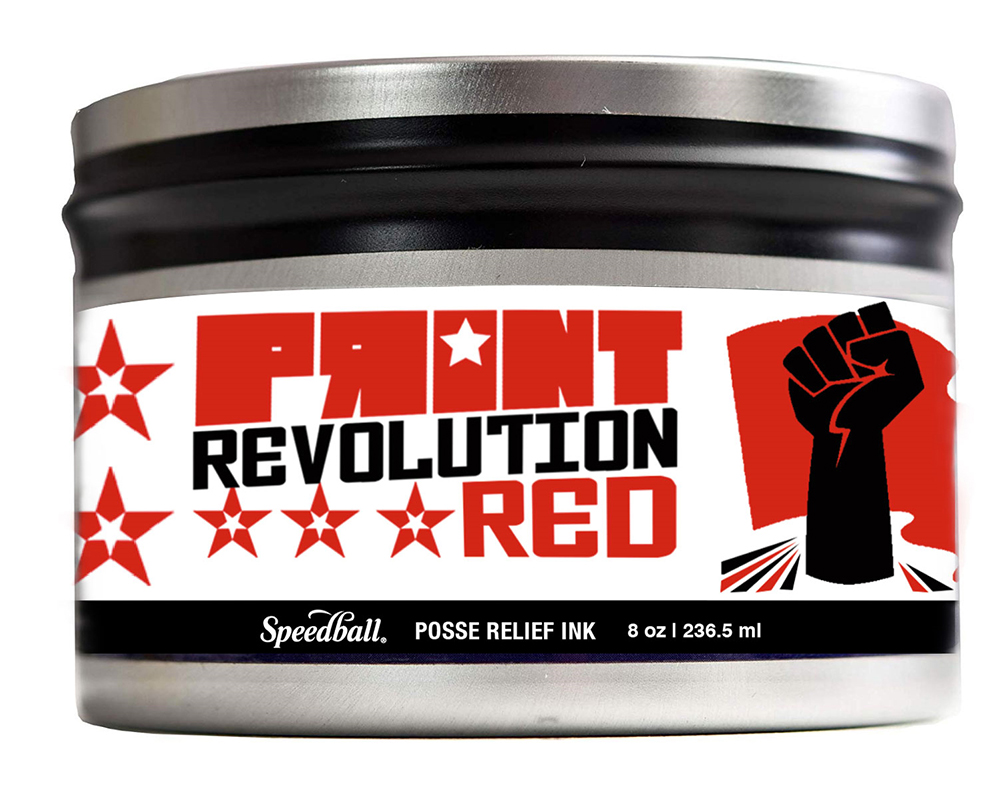 Speedball Print Posse Relief Ink - Revolution Red - 8oz