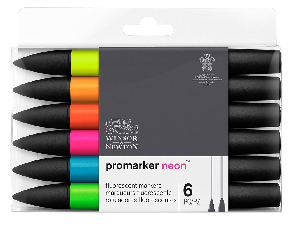 Winsor & Newton ProMarker Dual-Tip Set of 6 - Neons