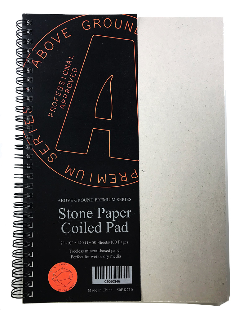 Above Ground Premium Coil-Bound Stone Paper Sketchbook - 7 x 10" 