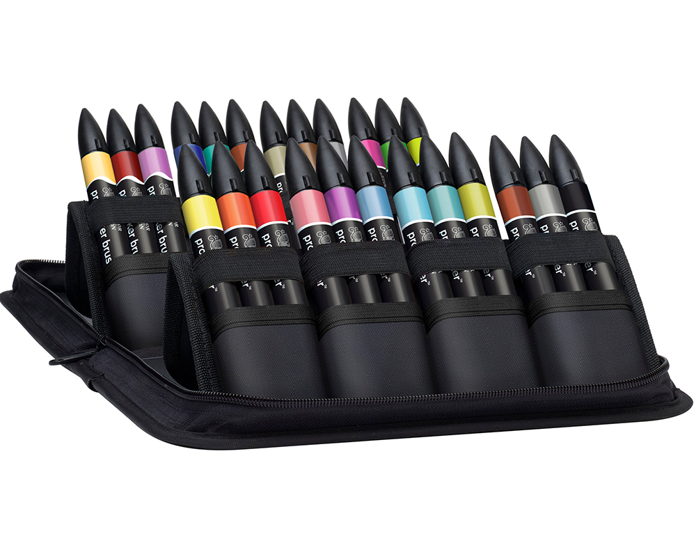 Winsor & Newton Promarker - Mixed Marker Wallet of Set 24 