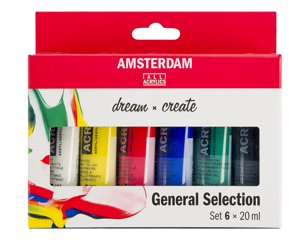 Amsterdam Standard Series Acrylics - General Set of 6 x 20ml