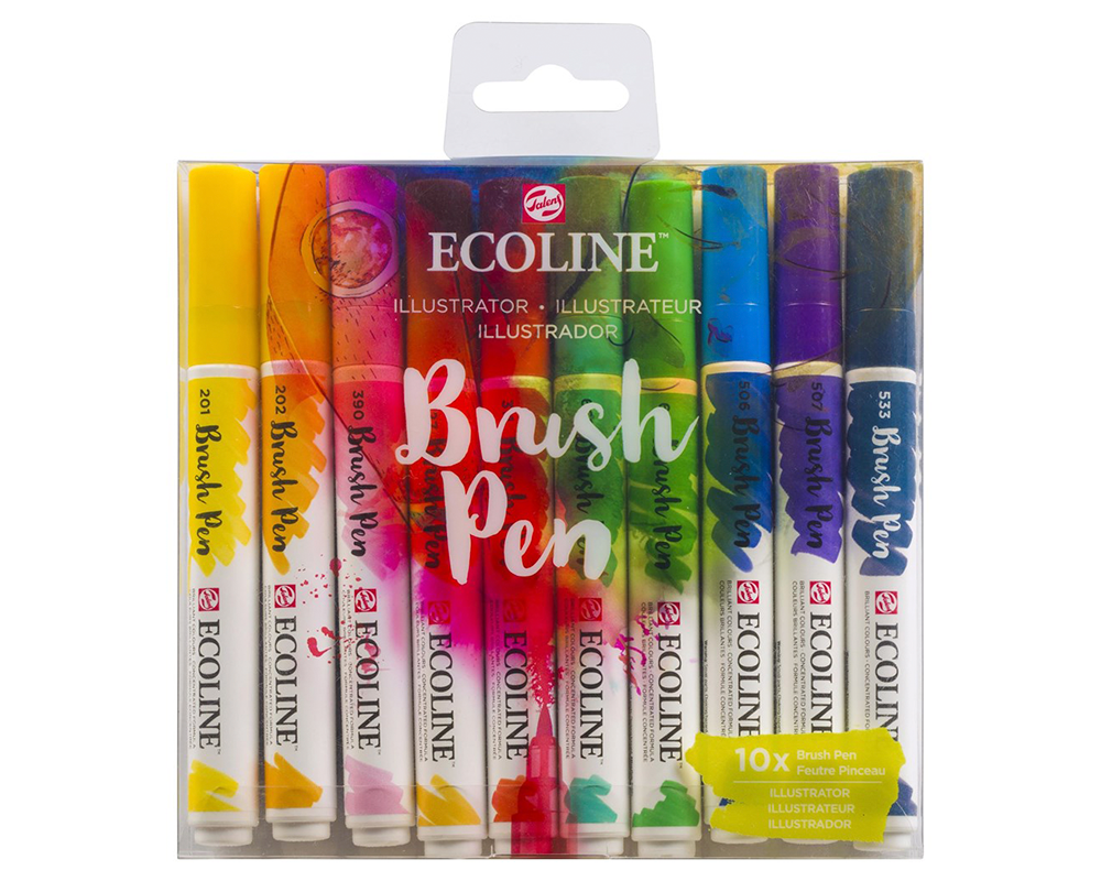 Talens Ecoline Brush Pens - Set of 10 - Illustrator