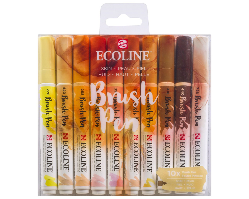 Talens Ecoline Brush Pens - Set of 10 - Skin