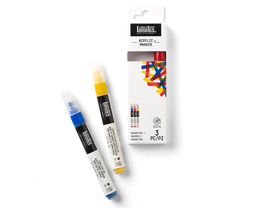 Liquitex Acrylic Marker - Set of 3 - Fine Nib - Favourites 
