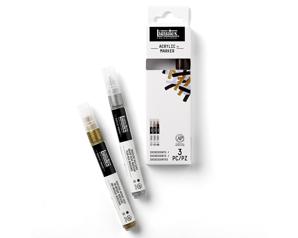 Liquitex Acrylic Marker - Set of 3 - Iridescents - Fine Nib