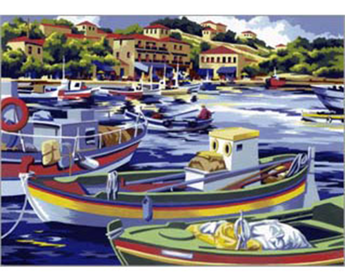 Royal & Langnickel Paint By Number Adult - Mediterranean Fishing Boats - Large