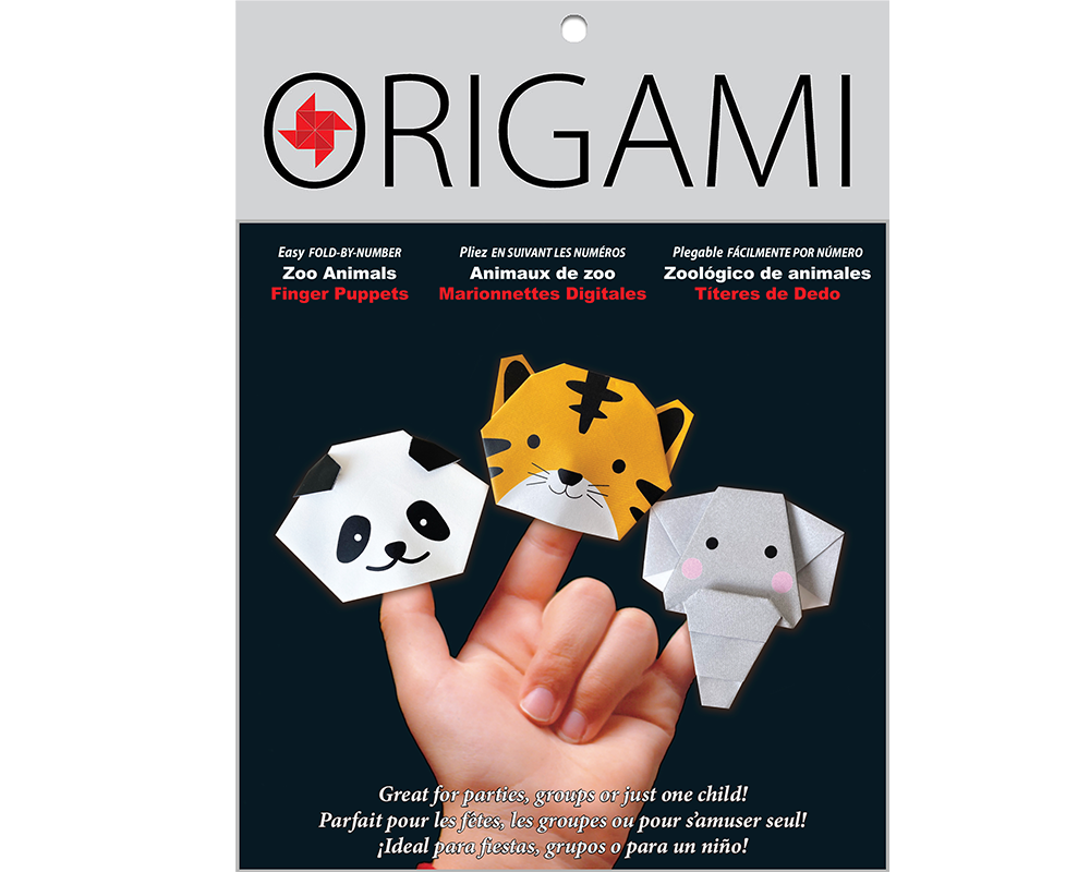 Yasutomo Origami Fold 'Ems Finger Puppets - Zoo Animals Set