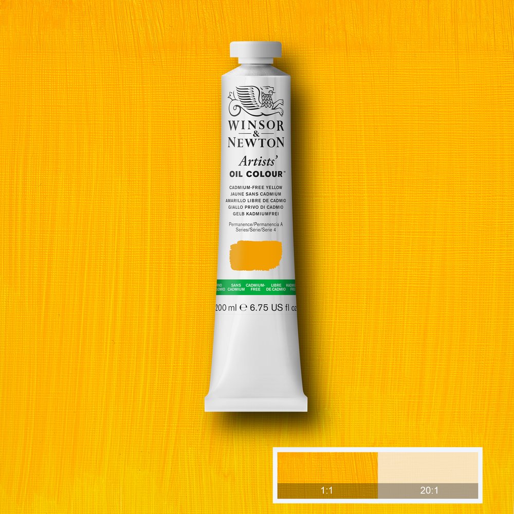 Winsor & Newton Artists' Oil Paint Cadmium Free Yellow 200mL