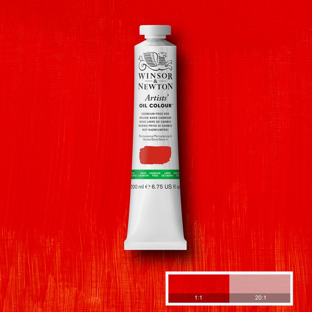Winsor & Newton Artists' Oil Paint Cadmium Free Red 200mL