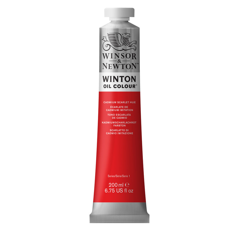 Winsor & Newton Winton Oil Cadmium Colour  200mL  Scarlet Hue