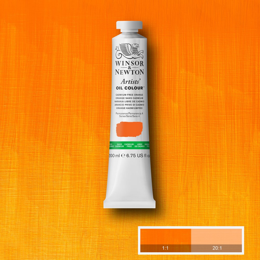 Winsor & Newton Artists' Oil Paint Cadmium Free Orange 200mL