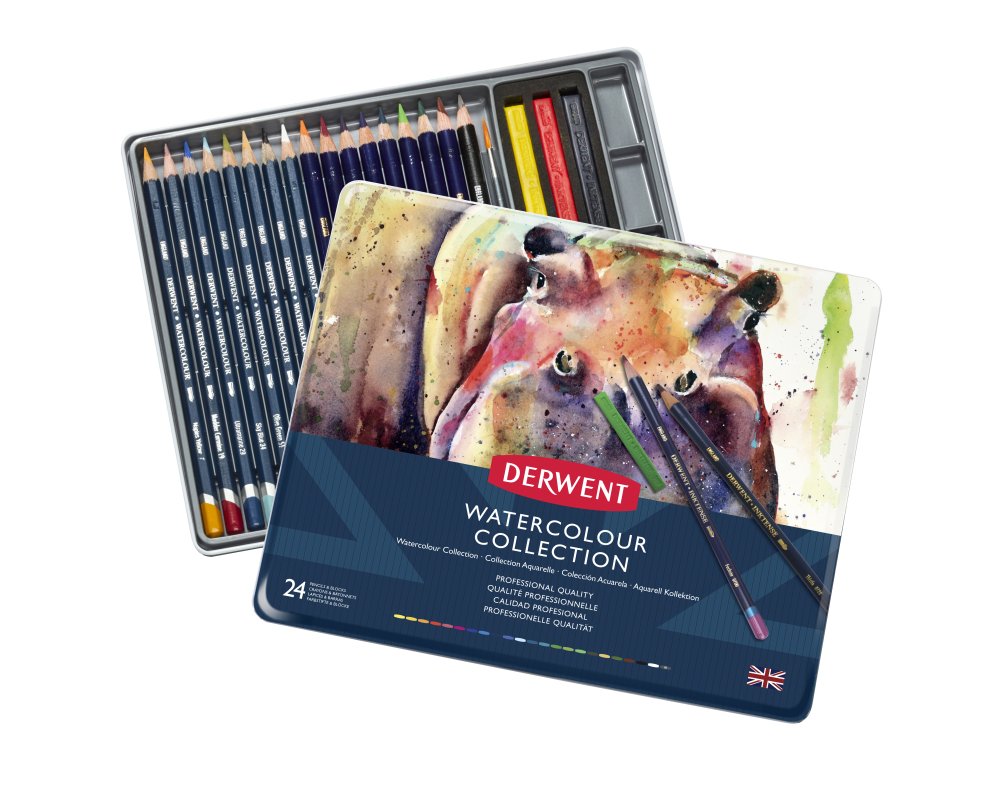 Derwent Watercolor Pencil Tin 24 Set