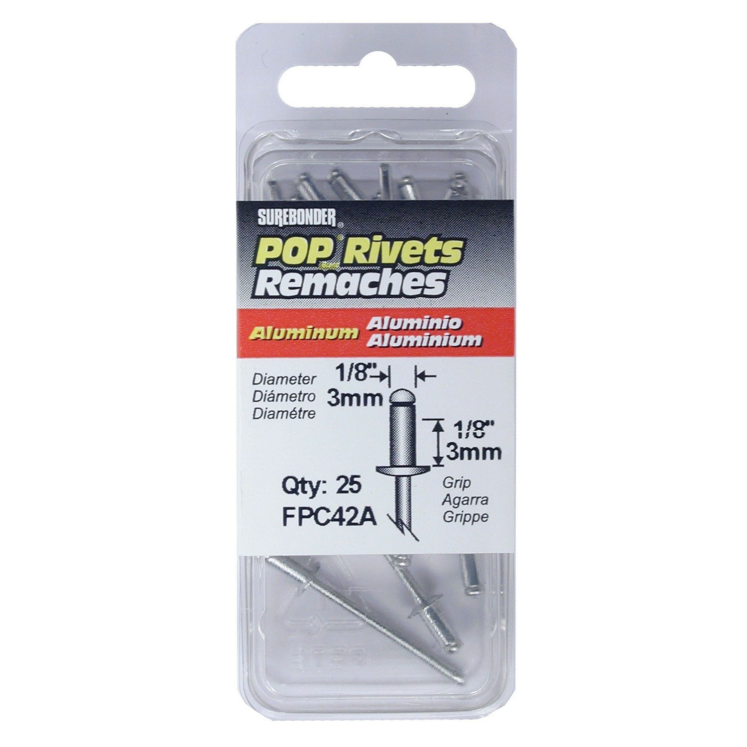 Surebonder Rivets 1/8 Alum Short 25pk