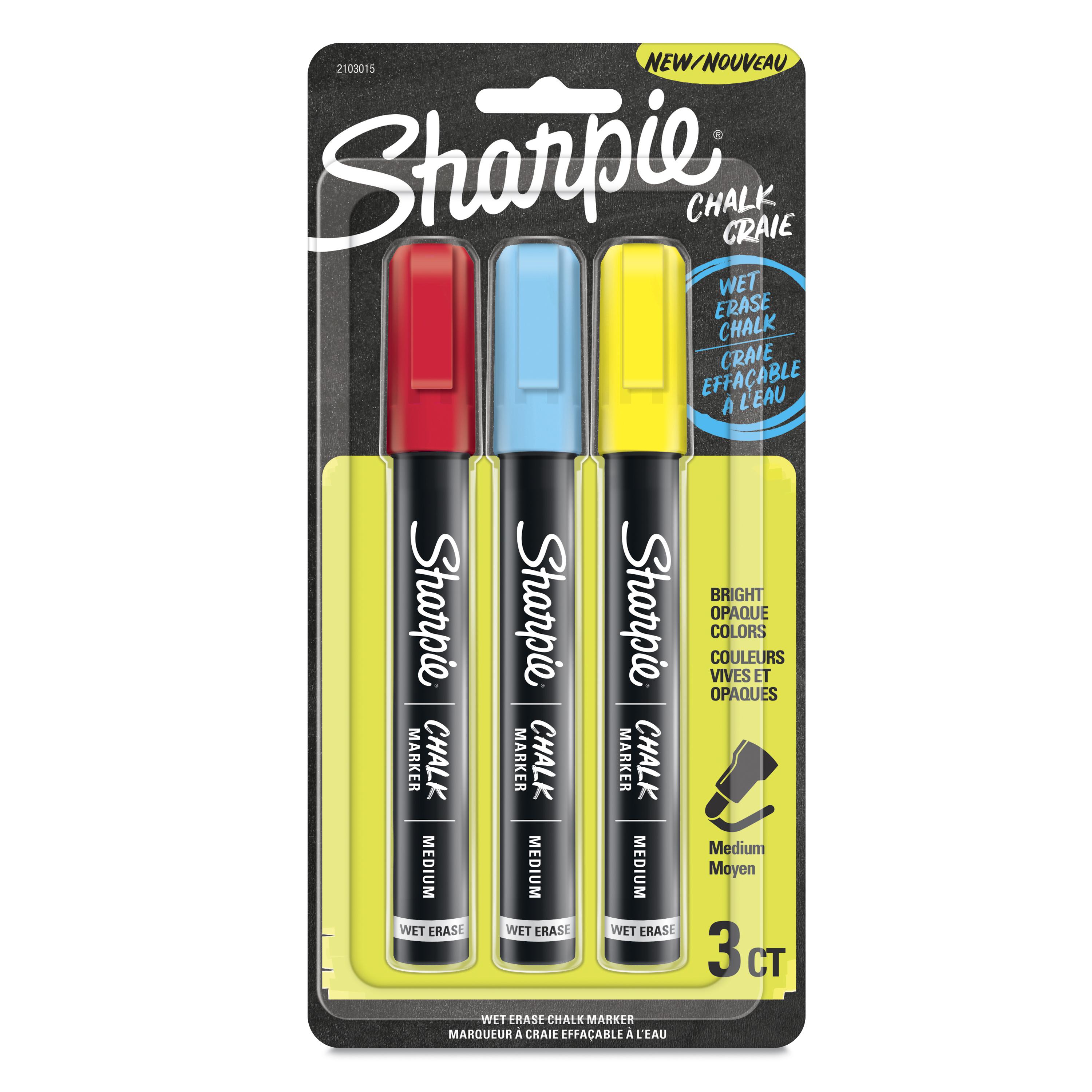 Sharpie Chalk 3pk Red Yel Blue