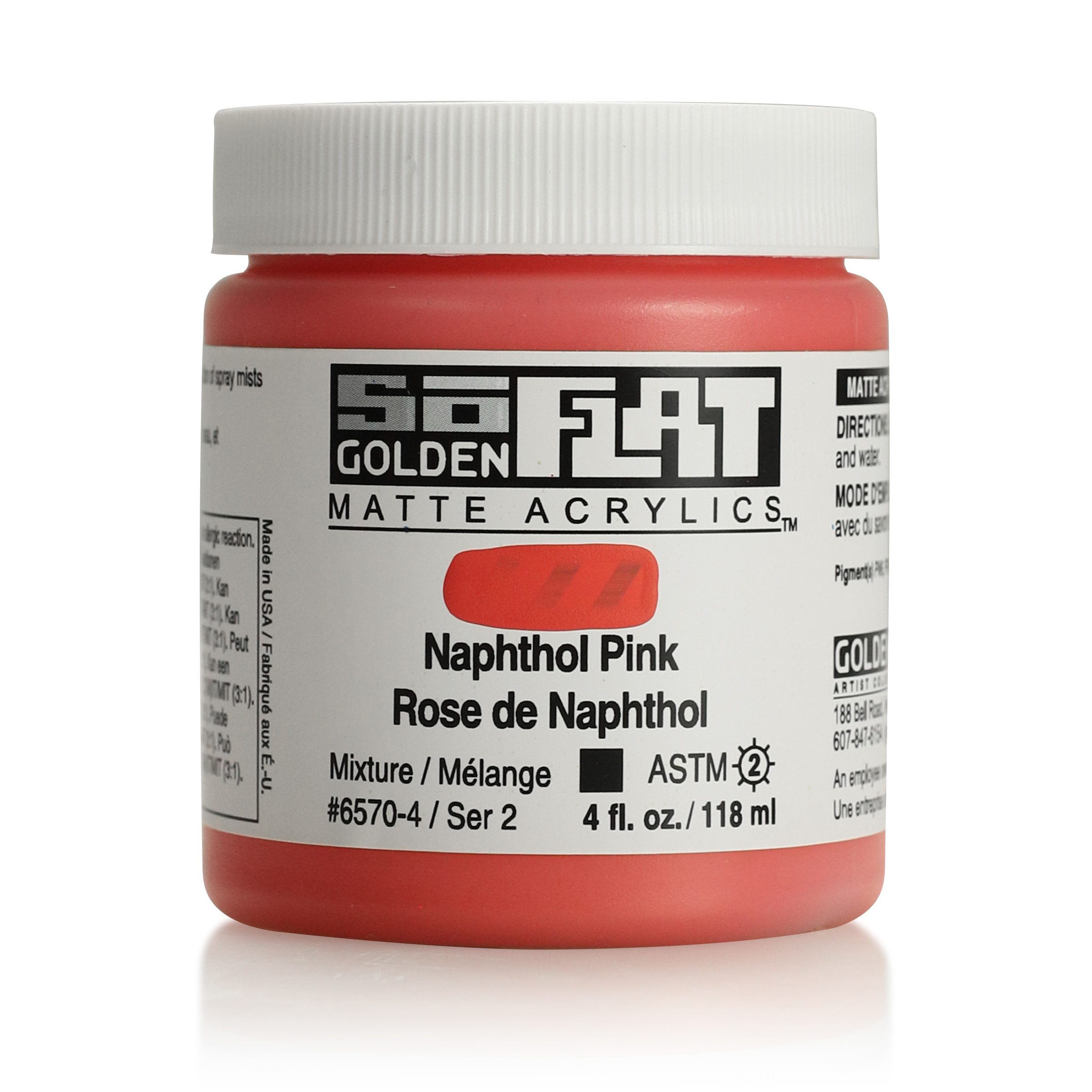 Golden Soflat 4oz Naphthol Pink