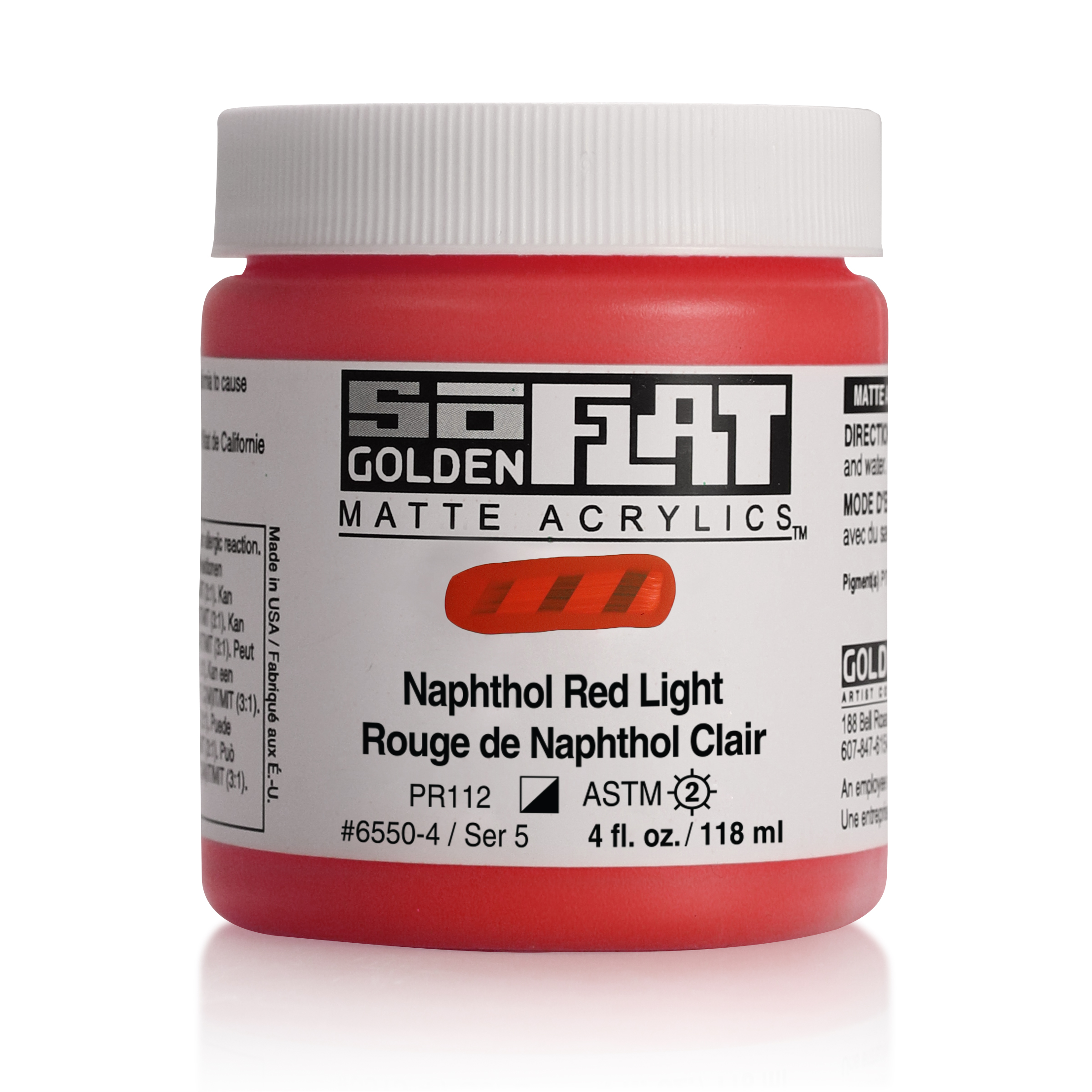 Golden Soflat 4oz Naphthol Red Light