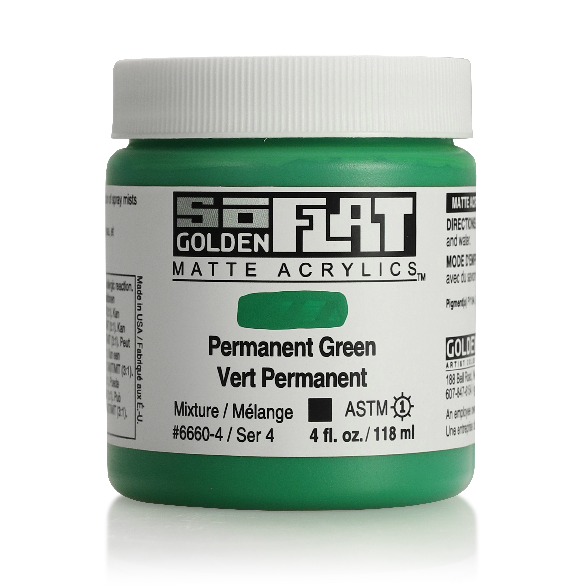 Golden Soflat 4oz Permanent Green