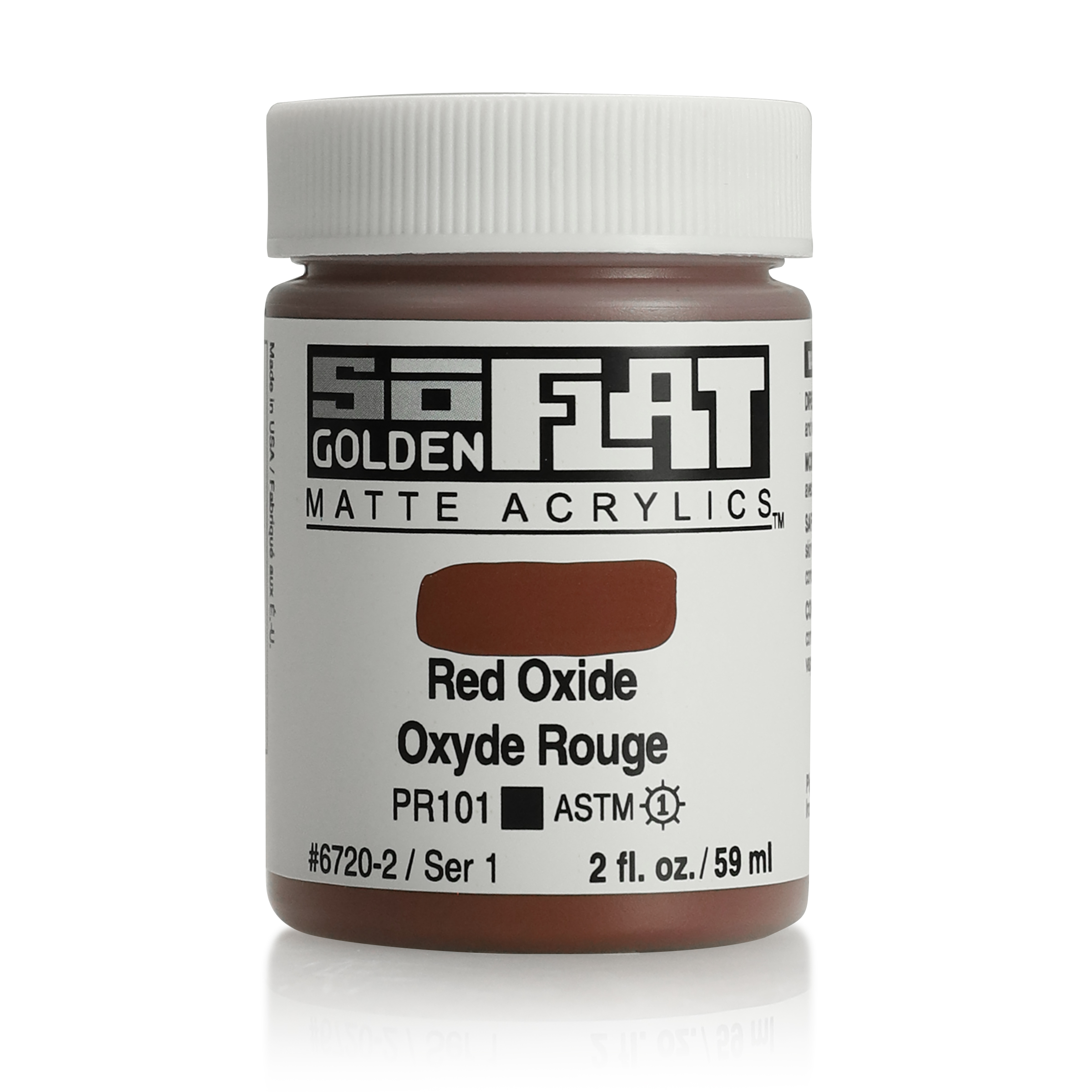 Golden Soflat 2oz Red Oxide