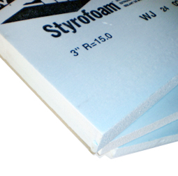 Styrofoam Sm 3" Thick 24" Wide 48" Long, Blue
