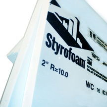 Styrofoam Sm 2" Thick 24" Wide 48" Long, Blue