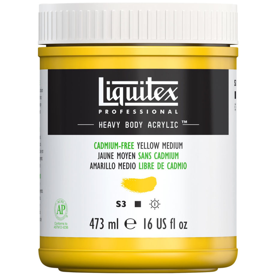 Liquitex Heavy Body Cadmium Free Yellow Medium - 16OZ