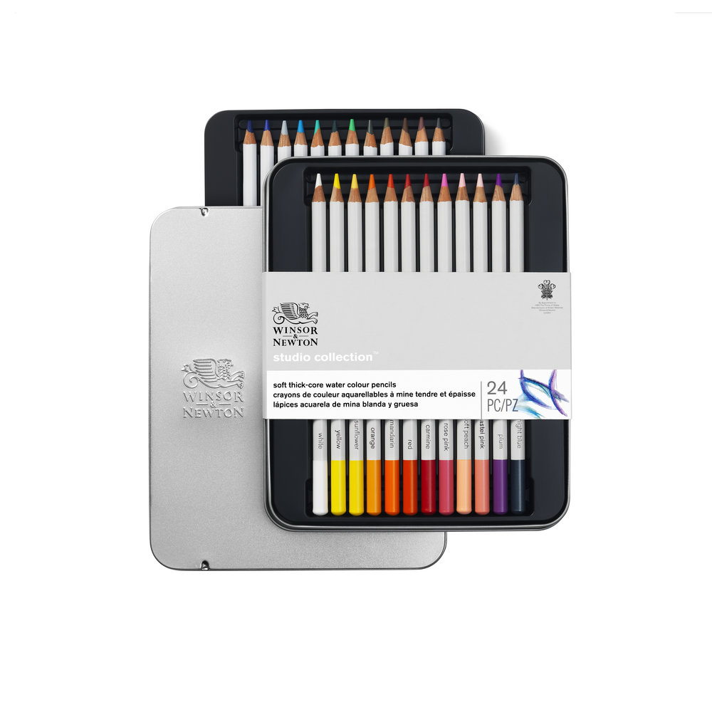 Winsor & Newton Studio Collection Water Colour Pencils Tin of 24