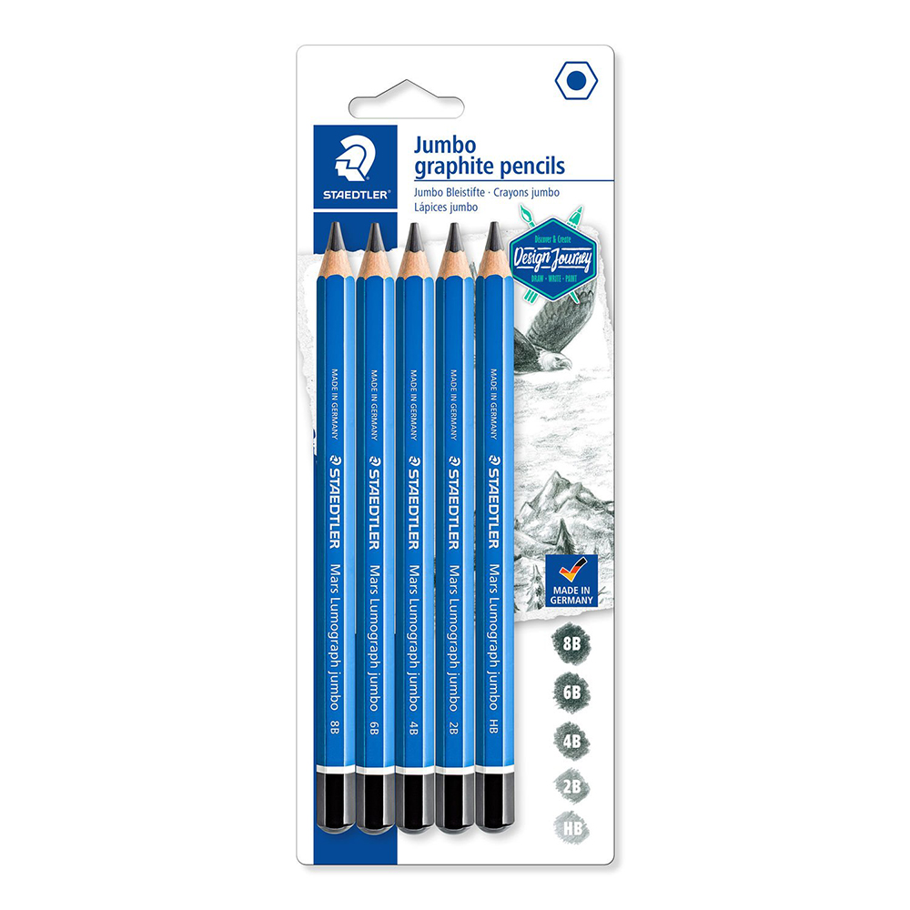 Staedtler Mars Lumograph Jumbo 5-Pack