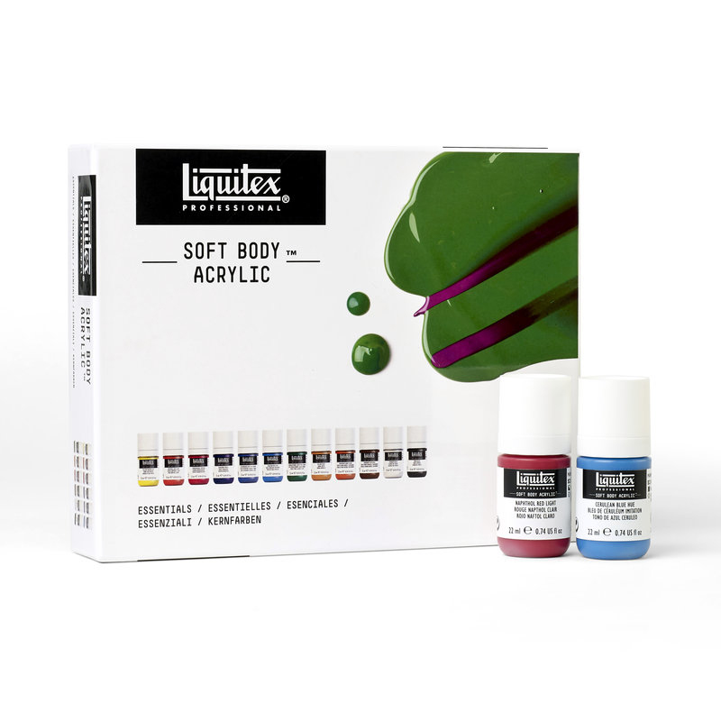 Liquitex Soft Body Essentials - Set of 12 x 22ml
