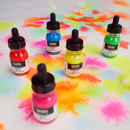 Acrylic Ink Essentials, 3 Primary Colors, 30ml (Liquitex Acrylic Ink)