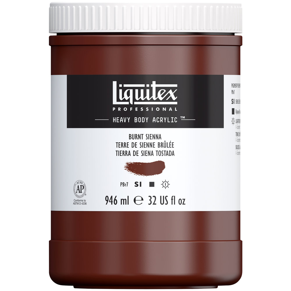 Liquitex Heavy Body Acrylic - Burnt Sienna -32oz