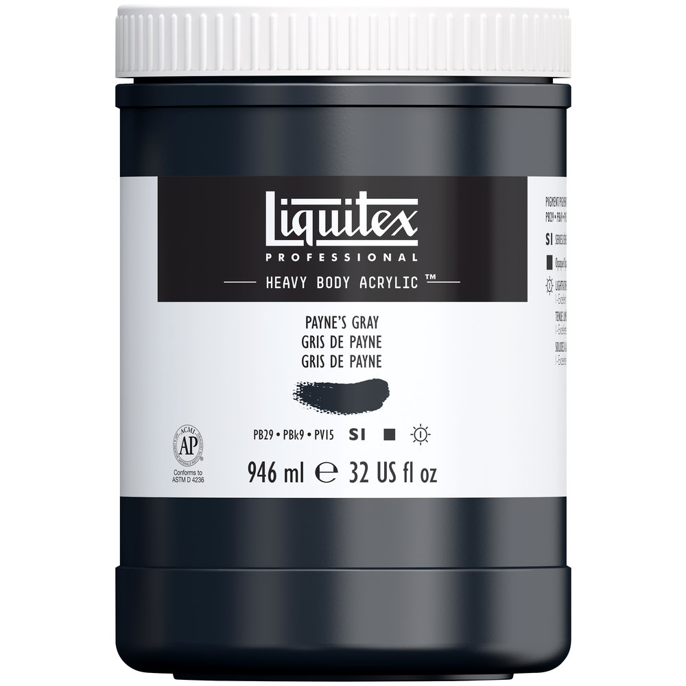 Liquitex Heavy Body Acrylic - Paynes Grey -32oz