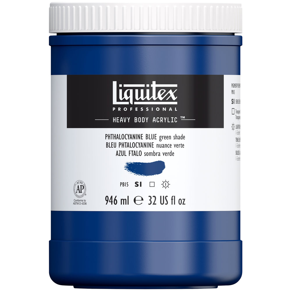 Liquitex Heavy Body Acrylic - Phthalocyanine Blue -32oz
