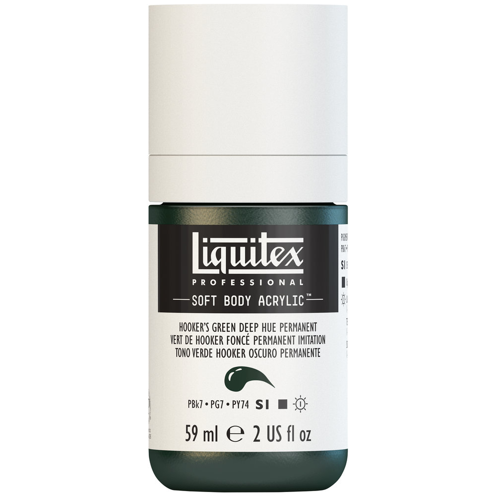 Liquitex Soft Body Acrylic - Hookers Green Deep Hue - 2oz